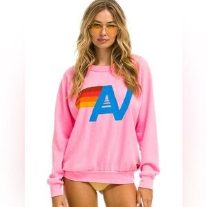 Aviator nation Pink Graphic Women's Sweater